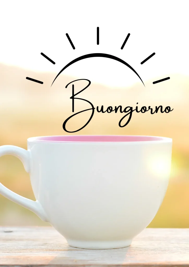 Buongiorno Tazza di caffè caldo