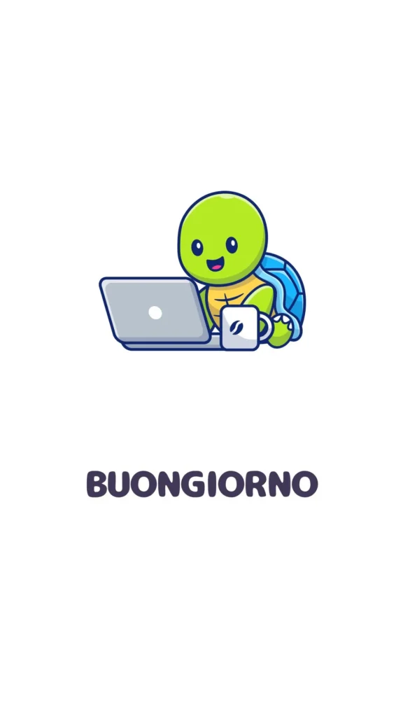 Tartaruga che usa il portatile